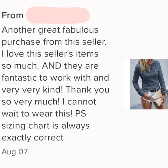 Button Detail V-Neck Long Sleeve Blue Front Pocket Tee Shirt - Picture 6 of 9